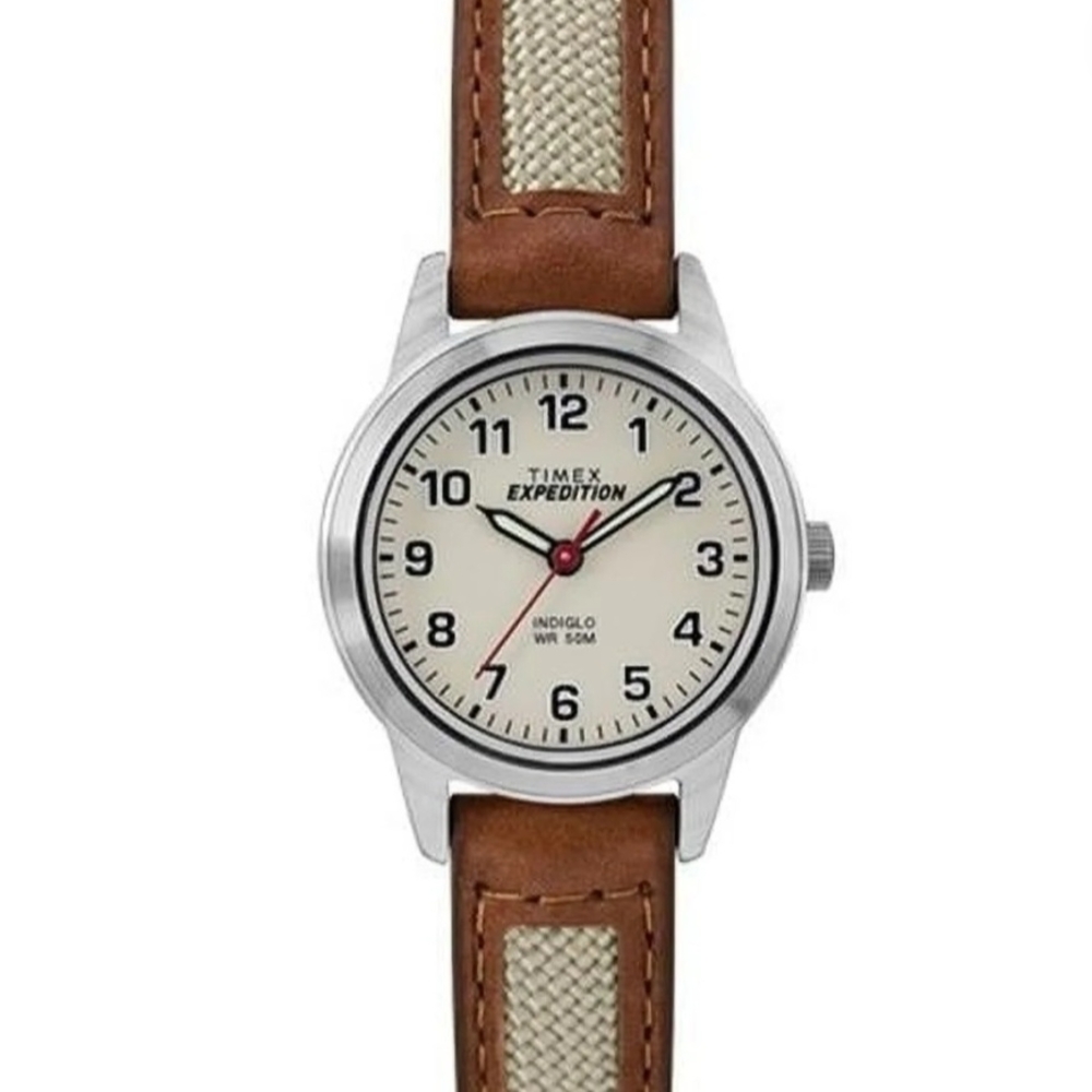 TIMEX EXPEDITION Women's Mini Field Watch, Nylon & Leather Strap, TW4B11900, NWT
